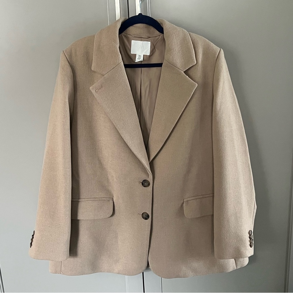 Tan H&M Boyfriend Fit Blazer